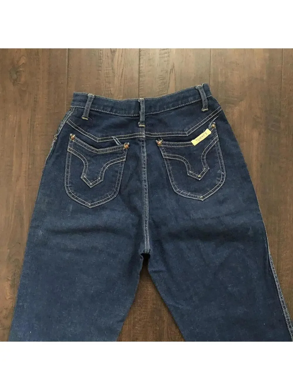 Vintage 80s 90s Hi Rise Jeans Tommys Sz7/8 W24 L33 Cotton USA - Picture 1 of 4